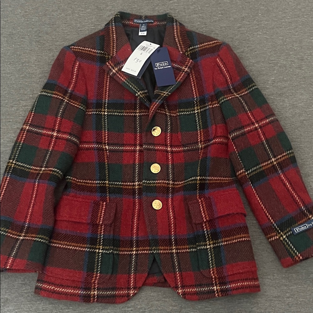 Polo by Ralph Lauren Kids Plaid Blazer - Red and Green